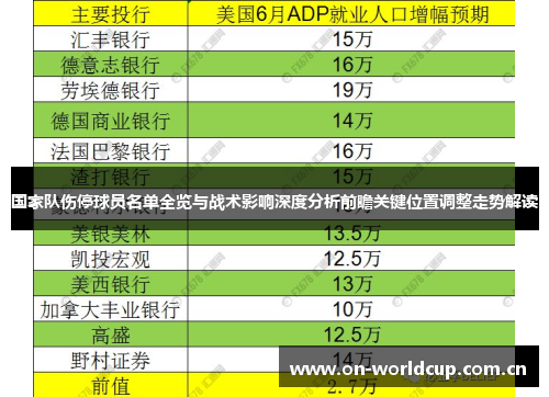 国家队伤停球员名单全览与战术影响深度分析前瞻关键位置调整走势解读